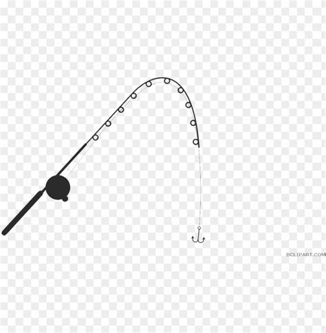 Fishing Pole Clipart - Fishing Rod Clipart Outline PNG Transparent With Clear Background ID ...