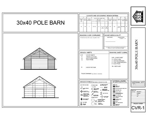 30x40 POLE BARN Plans-architectural Blueprints-vaulted Ceilings for Car Lift - Etsy