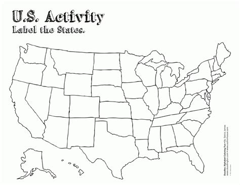 Coloring Page United States Map - Coloring Home