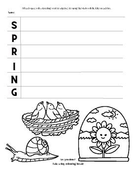 4 Seasons Acrostic Poem Activity Bundle by Susan Stronach | TPT