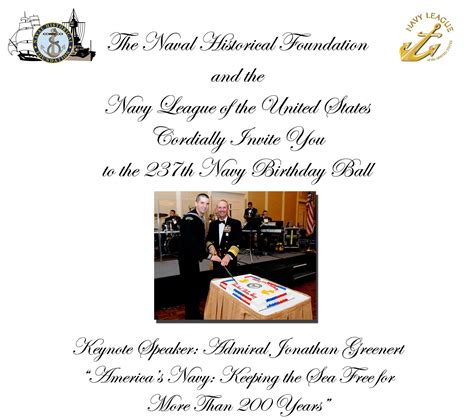 NHF Co-Sponsoring 237th Navy Birthday Celebration | Naval Historical Foundation