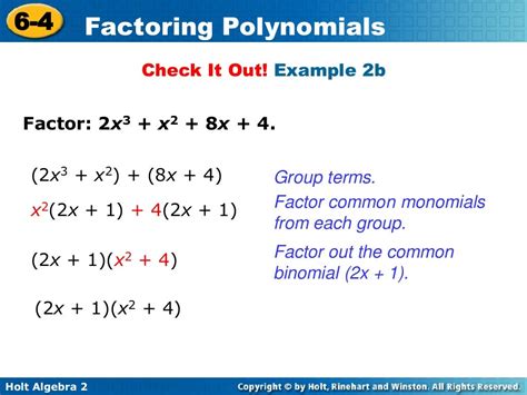 3.2 factoring polynomials