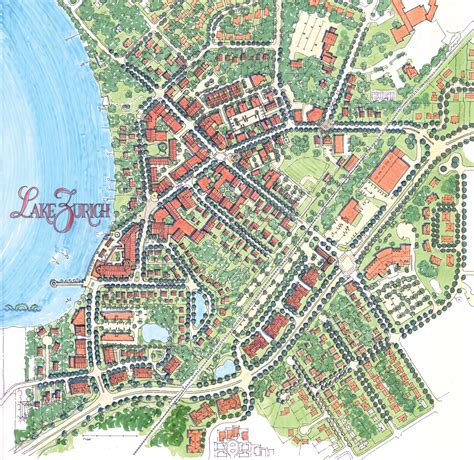 Lake Zurich Illinois Tourist Map - Lake Zurich • mappery