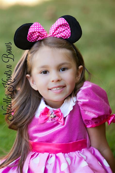 Minnie Mouse Ears w/ Bow Red or Pink, Minnie Mouse Headband, Mouse Ears · Needles Knots n Bows ...