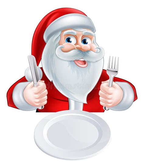 Santa Christmas Lunch Concept Stock Vector - Illustration of clause, isolated: 61207498