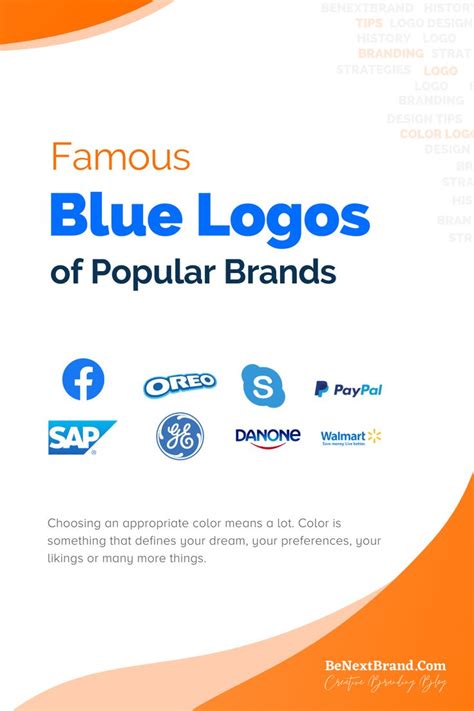 41+ Famous Blue Logos of Popular Brands | Logo design tips, Branding design logo, Blue logo