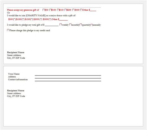 Donation Envelope Templatesfor MS Word | Formal Word Templates