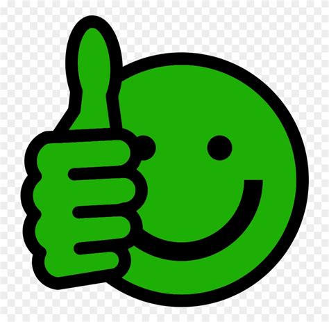 Download Green Thumbs Up Smiley Face Clip Art Clipart - Thumbs Up Emoji Green - Png Download ...