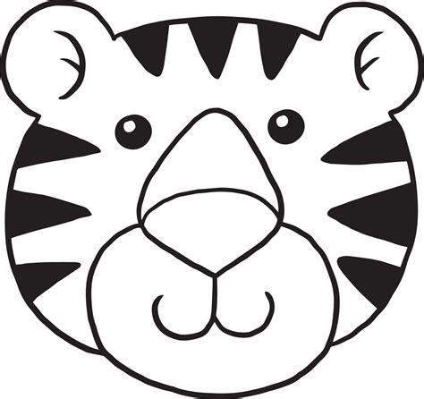 Tiger Face Coloring Pages