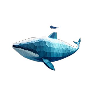 Download Whale, Cartoon Character - In The Style Of Pixar, Single View, No Shadow transparent ...