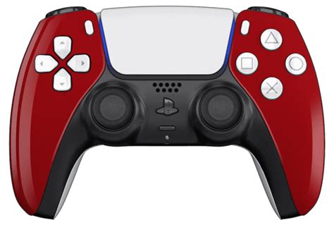 TCP Red PS5 Controller with White Buttons, Touchpad and Back Shell - The Controller People