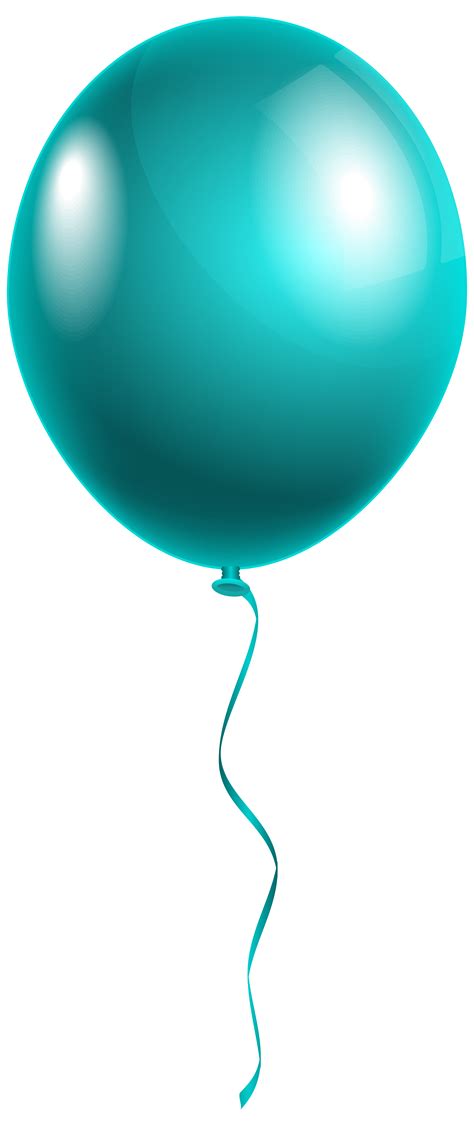 Balloon Sphere Font - Single Modern Blue Balloon PNG Clipart Image png download - 2681*6372 ...