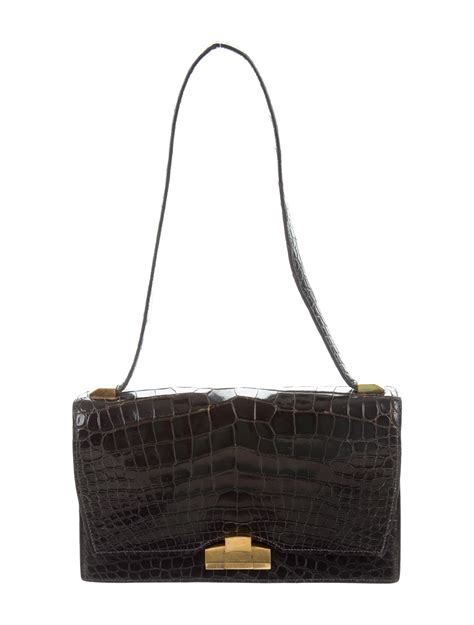 Hermès Vintage Crocodile Shoulder Bag - Handbags - HER101960 | The RealReal