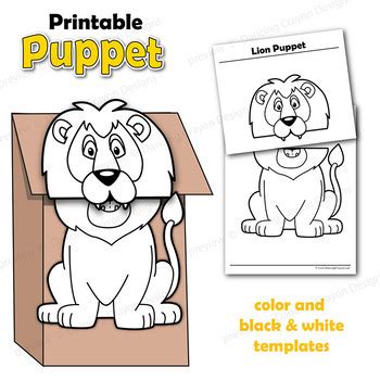 Animal Paper Bag Puppet Templates