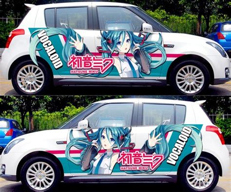 Aliexpress.com : Buy 3D Japanese Anime Hatsune Miku Sticker Car Body Cartoon Stickers Racing ...