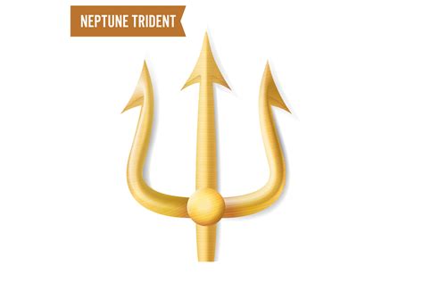 Neptune Trident Vector. Gold Realistic Graphic by pikepicture · Creative Fabrica