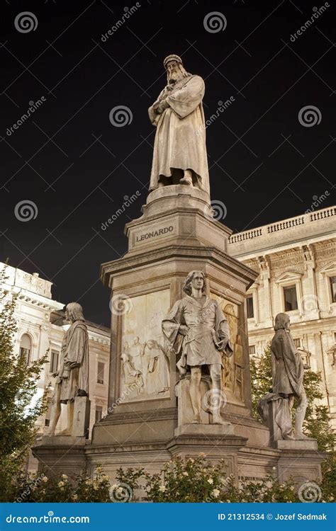 Milan - Leonardo Da Vinci Memorial Stock Photo - Image of genius, milan: 21312534