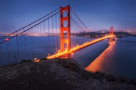 Golden Gate Bridge At Night Wallpapers - Wallpaper Cave