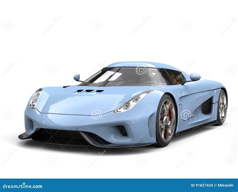 Light Sky Blue Modern Race Sports Car Stock Photo - Image of concept, elegance: 91827434