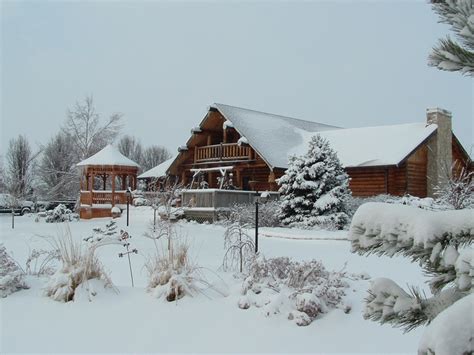 Winter log home | Log home living, Log homes, Log cabin homes