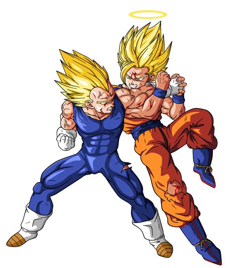 Goku VS Majin Vegeta by BardockSonic on DeviantArt