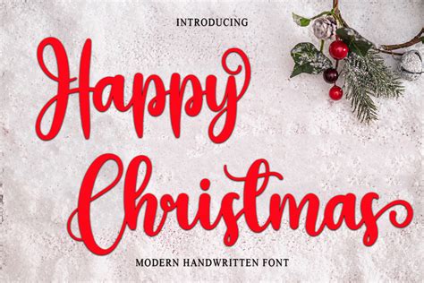 Happy Christmas Font by Inermedia STUDIO · Creative Fabrica