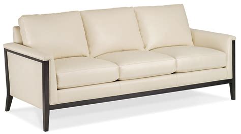 Modern white leather sofa