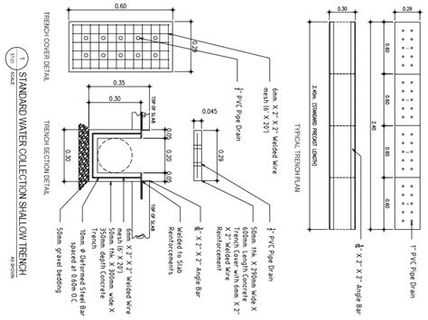 Shallow Trench Detail - CAD Files, DWG files, Plans and Details