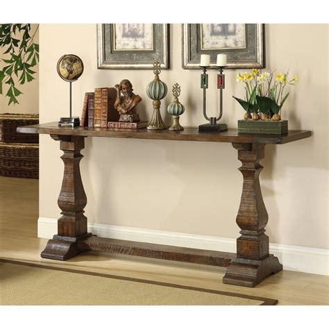 Coast to Coast Rustic Brown Wood Rustic Console Table in the Console Tables department at Lowes.com