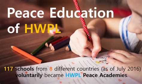 Peace Education of HWPL - A STEP TOWARDS PEACE