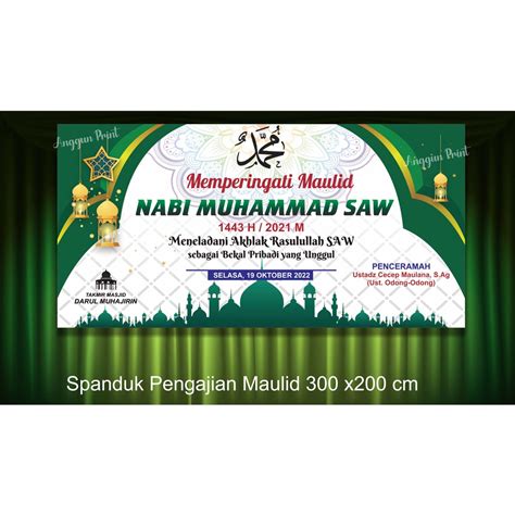 Jual spanduk maulid nabi muhammad SAW | Shopee Indonesia