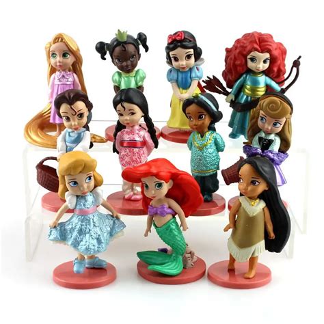 Disney Princess Toys 11Pcs/Set Snow White Rapunzel Ariel PVC Action Figures Cute Cartoon Toys ...