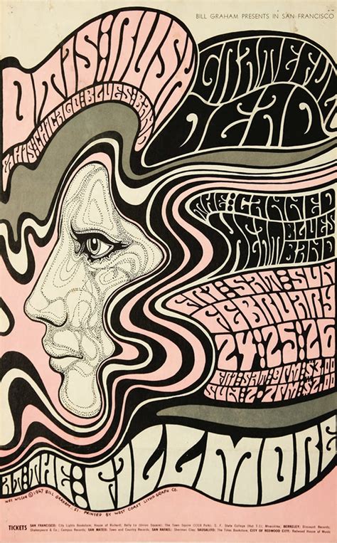 20 Classic Vintage Psychedelic Rock Posters from the 60s