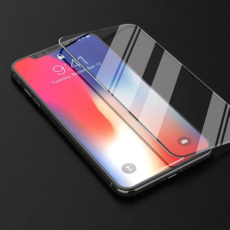 Mobile Phone Screen Protectors 5D Tempered Glass For Iphone X Scratch Proof HD Transparent ...