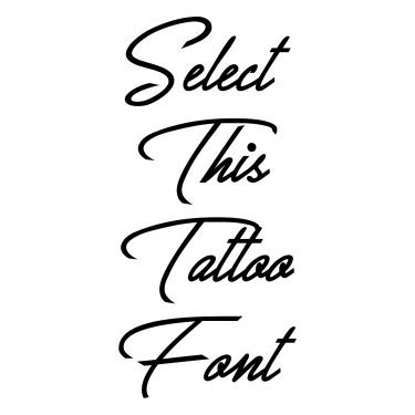 Bold Cursive Tattoo Fonts