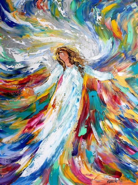 Angel Bright Print on Canvas Angel Art Religious Art Made - Etsy UK