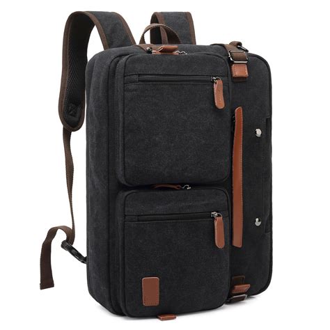 Convertible Backpack Briefcase Messenger Bag 17.3 Inch Laptop Tablet Carrying Case Shoulder Bag ...