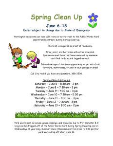 Spring Clean Up Flyer 2020 - City of Harrington