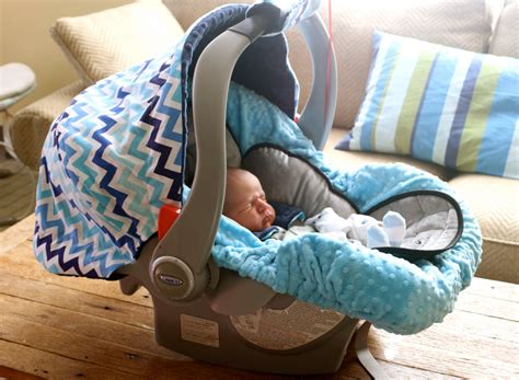 Infant Car Seat Cover Baby Car Seat Cover in Surf Blue and