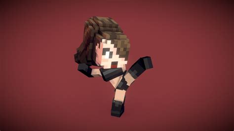 Low Poly 3D Pixel Girl - 3D model by BitGem [93fcdc2] - Sketchfab