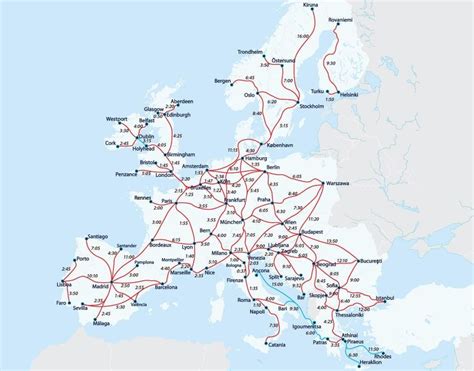 Europe Railway Map | Eurail map, Interrail map, Eurail