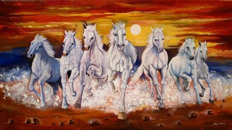 7 Running Horses Painting at PaintingValley.com | Explore collection of 7 Running Horses Painting