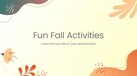 Fun Fall Activities Free Google Slides Theme PowerPoint Template