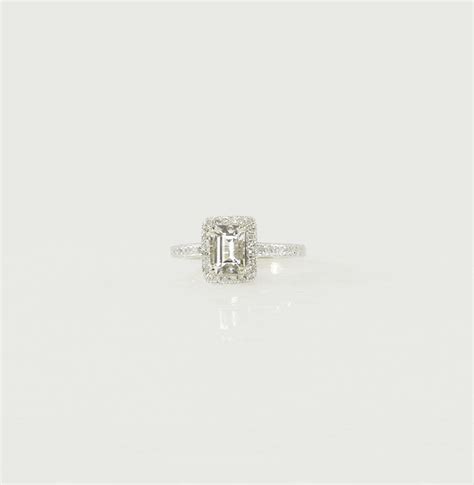 White Gold Halo Ring Conflict Free Herkimer Diamonds New York Gems