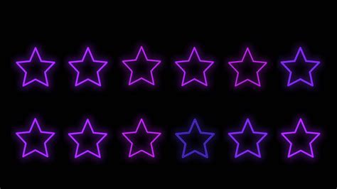 Premium stock video - Neon purple retro stars pattern