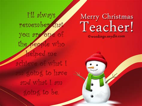 Christmas Messages for Teachers – Wordings and Messages