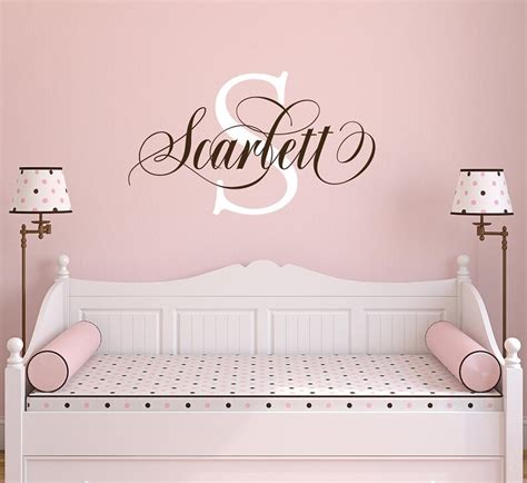 Baby Name Wall Decal Nursery wall decor Baby Monogram | Etsy