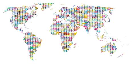 Clipart - Prismatic Jigsaw Puzzle World Map 4