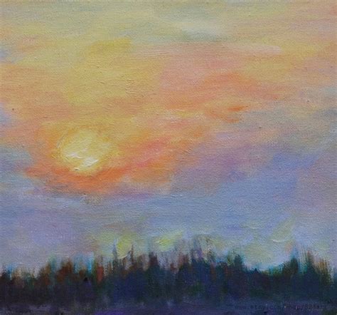 Landscape Oil Painting Sunset Painting Impressionism Oil - Etsy