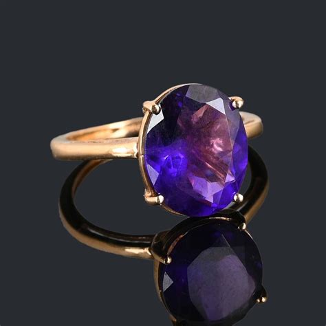 Vintage Rose Gold Amethyst Solitaire Ring – Boylerpf